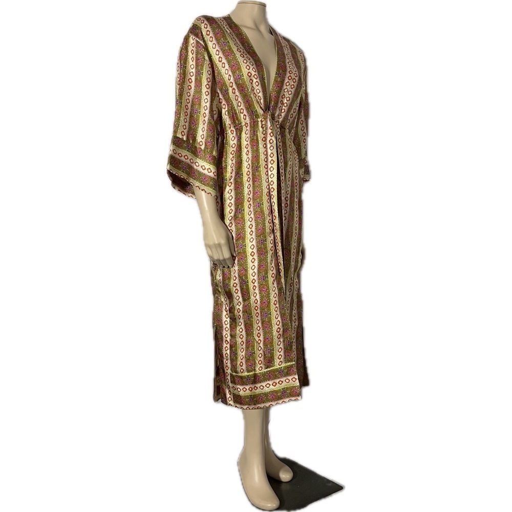 NWT Sandro Retro Floral Silk Tunic Dress - Picture 6 of 14